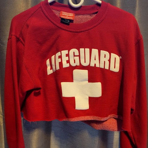 Lifeguard Cropped Sweatshirt- Officially Licensed Lifeguard Size M - Picture 1 of 3